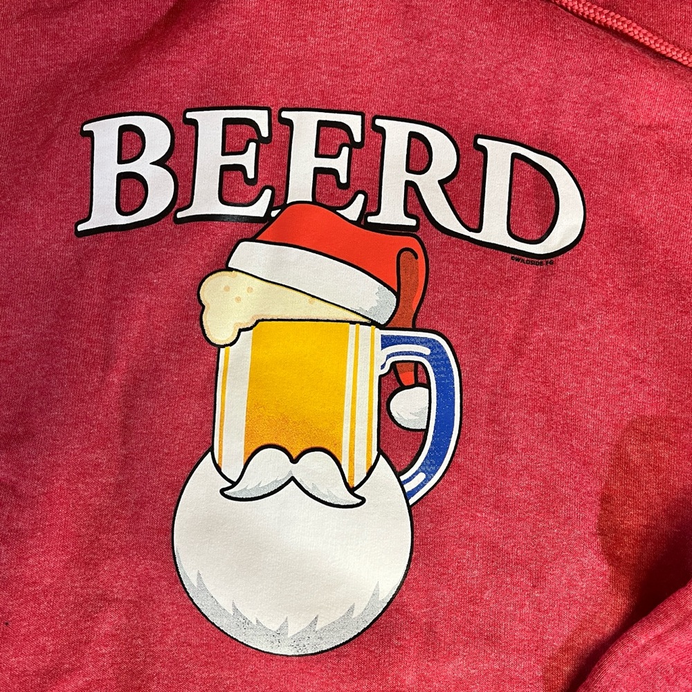 NEW Beer hoodie, red